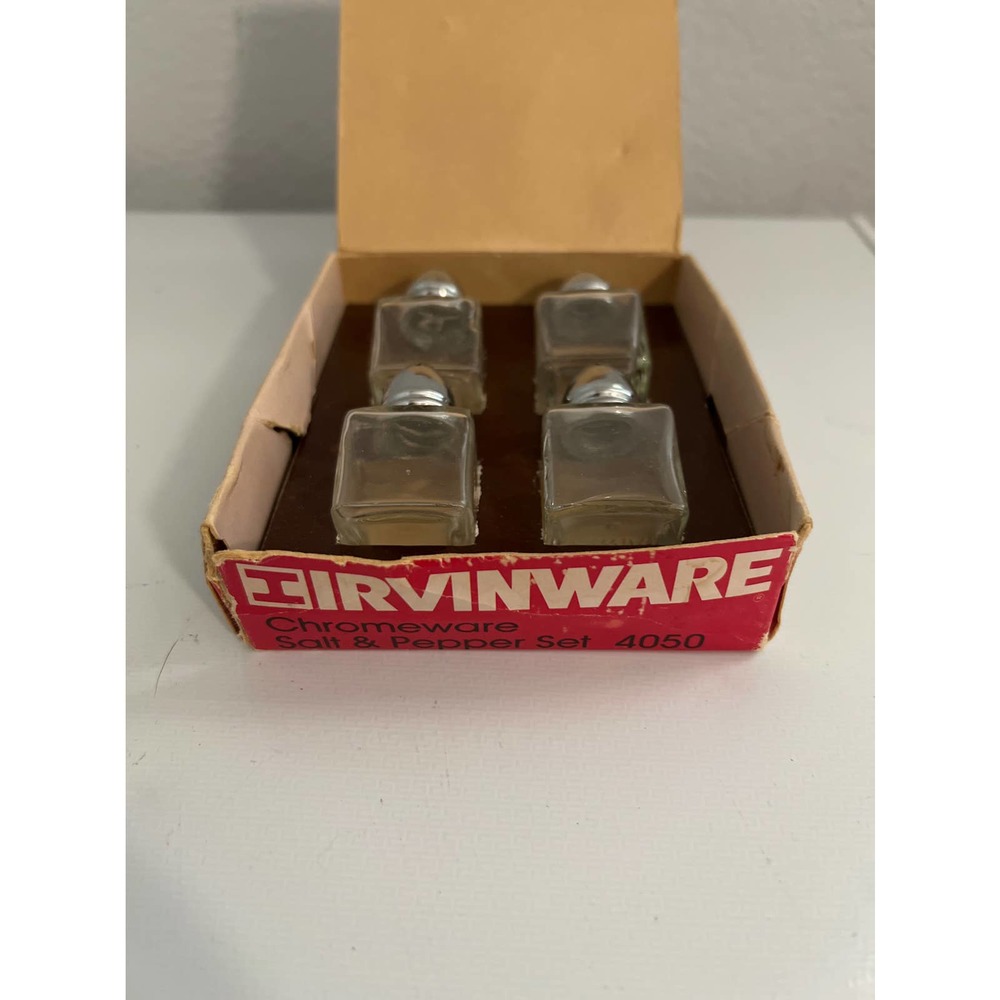 1970s Irvin Ware Chrome Salt and Pepper Shaker